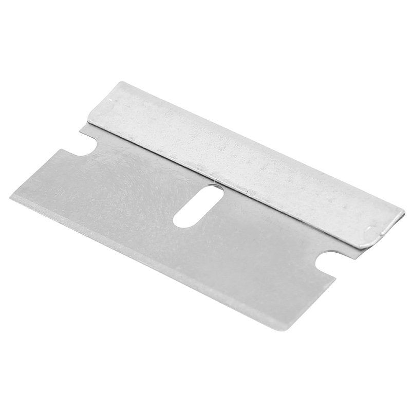 50-Pack Steel Razor Blades with Dispenser for Paint, Home Improvement, and Crafts