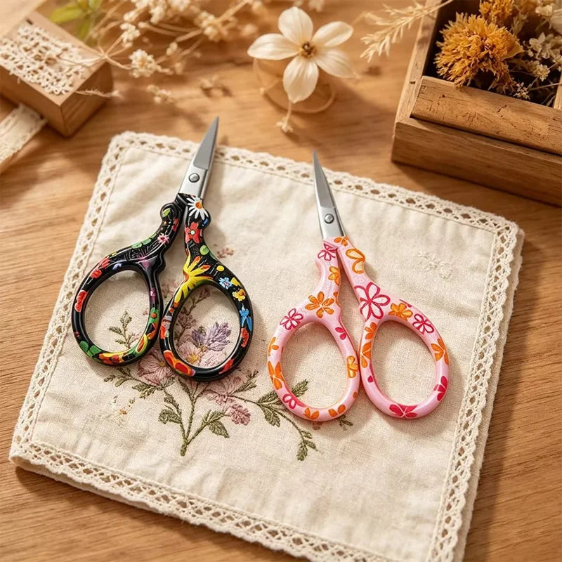 Stainless Steel Crafting Scissors Set - Multi-Purpose Embroidery, Paper & Sewing Cutters