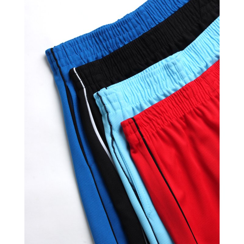 Kids Athletic Shorts 4 Pack, Breathable Mesh, Quick-Dry Gym & Basketball Wear