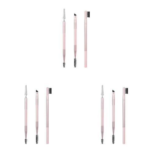 Real Techniques Brow Styling Set, For Lifting Brows, Fill & Style, Dual-ended Makeup Brushes, Full Kit for Eyebrows, Get Full, Laminated, or Natural Brows, Multiuse Tools, 3 Piece Set (Pack of 3)