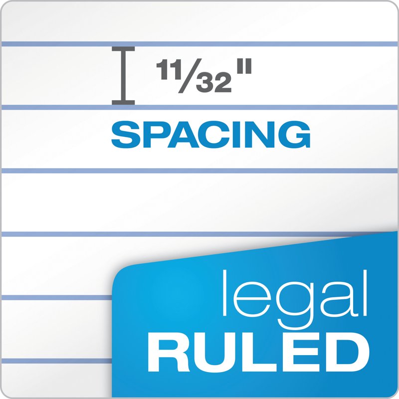 Legal Ruled Recycled Writing Pads - 50 Sheets, 12 Pack