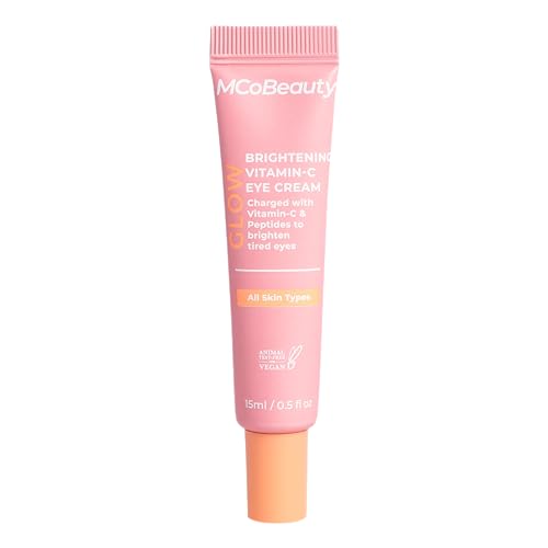 MCoBeauty - Glow Brightening Vitamin C Eye Cream - Hydrating, Radiance-Boosting Eye Moisturiser - Contains Ascorbic Acid - Vegan, Cruelty Free Skin Care