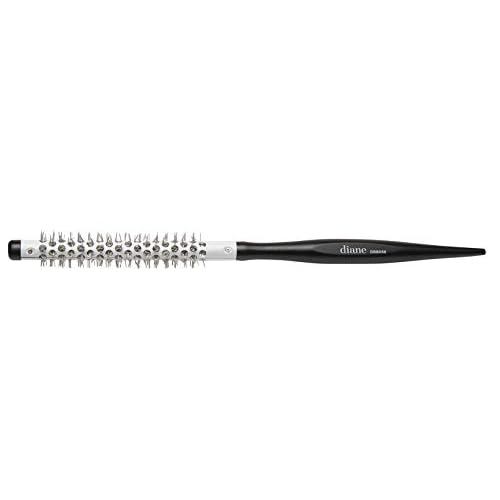 Diane Small Thermal Hair Brush for Blow Drying Curly Hair, Mini Round Wood Brush, 3/8"