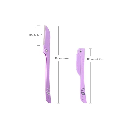 3 Packs Eyebrow Razor for Women, Eyebrow and Facial Hair Removal, Shaver, Gentle Facial Hair Remover, Dermaplaning Tool for Peach Fuzz Removal, Face Razors for Women, Eyebrow Trimmer