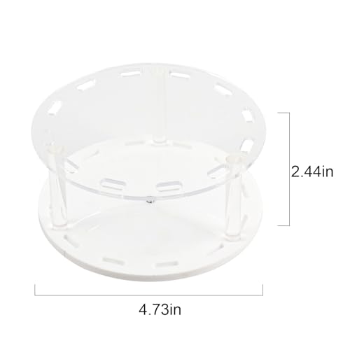 12 Holes Acrylic Rotatable Tweezers Holder Eyelash Makeup Grafting Tweezer Display Stand Extensions Organizer (White)
