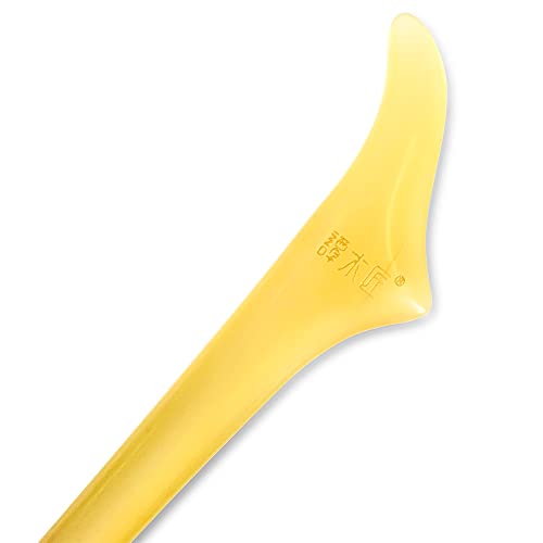 Tan Mujiang Guasha Board Natural Sheep Horn with Unique Handicraft Scraping Therapy Spa Massage Tool Kalla