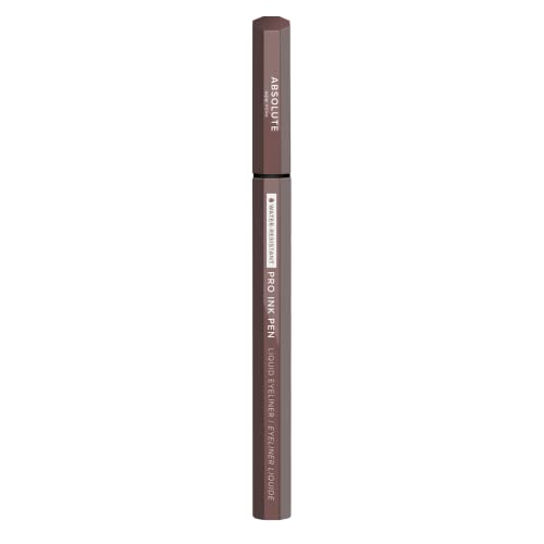 Absolute New York Pro Ink Eyeliner; Rich and Fluid, Effortlessly Glides a Flake, Smudge and Transfer-Resistant Vegan Formula (MEIP03 Dark Brown)