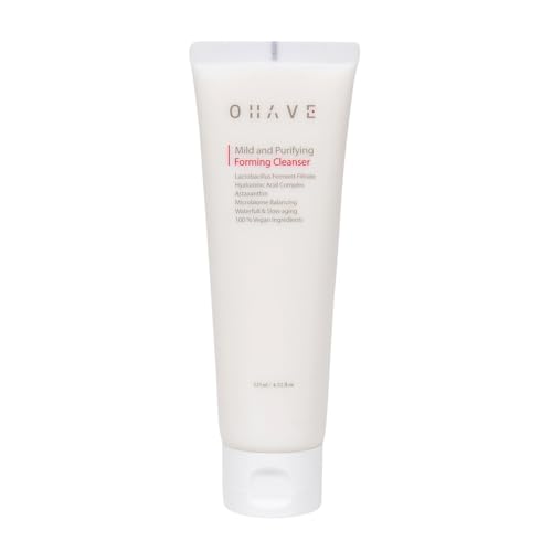 Mild & Purifying Foaming Cleanser, Gentle Vegan Face Wash with Lactobacillus, Natural Botanical Extracts, Hydrating & Soothing, pH-Balanced, 125ml