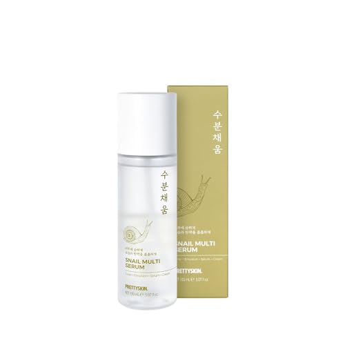 PRETTYSKIN Snail Mucin Serum for face 5.07fl.oz (150ml) Toner+Emulsion+Serum+Cream | Korean Skin Care