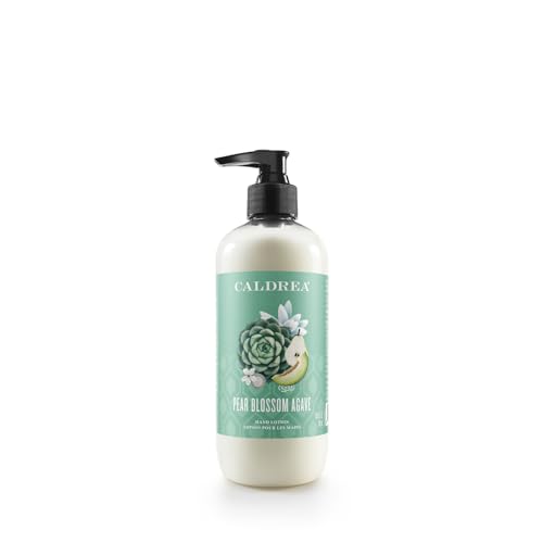 Caldrea Hand Lotion, For Dry Hands, Made with Shea Butter, Aloe Vera, and Glycerin and Other Thoughtfully Chosen Ingredients, Pear Blossom Agave Scent, 10.8 oz (Packaging May Vary)