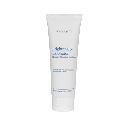 VASANTI Exfoliating Face Wash, Original Size (120g) - Enzymatic Face Rejuvenator which is Enriched with Papaya, Microcrystals, Aloe Vera - Get Healthy Glowing Skin