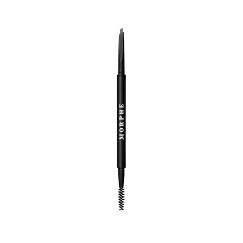 Morphe Definer Dual-Ended Brow Pencil & Spoolie - Eyebrow Pencil with Precision Slanted Tip for Shaping, Defining & Filling - Smooth, No-Tug Formula - Cold Brew (0.003 oz)