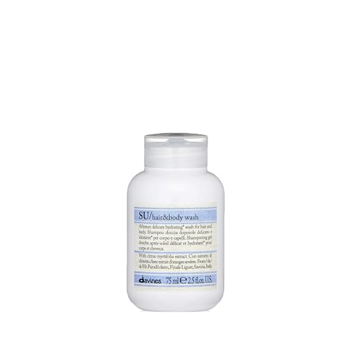 Davines SU Hair & Body Wash, Gentle Cleansing For Sun Exposed Hair And Skin, Full-Bodied Multi-Benefit Shower Foam, Moisturize And Hydrate