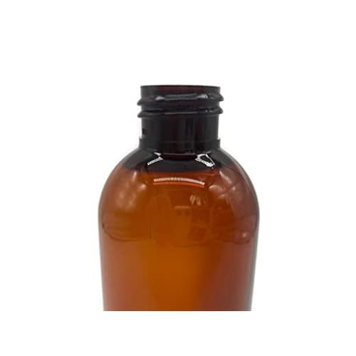 Natural Farms 12 Pack - 8 oz ? Empty Squeeze Plastic Bottle - Amber Cosmo with Black Pump - for Essential Oils, Perfumes, Cleaning Products