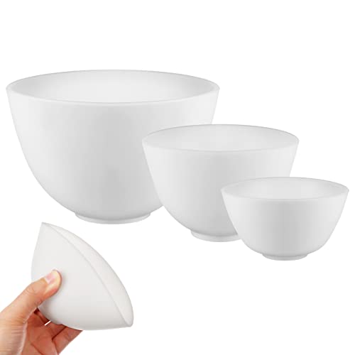 3 Pcs Silicone Bowl Facial Mask Mixing Bowl Diy Face Mask Mixing Bowl Cosmetic Mud Stirring Bowl for Women