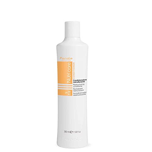 Fanola Restructuring Hair Conditioner for Women & Men - Hydrating Conditioner for Dry Hair with Argan & Linseed Oil - Repairing, Nourishing, Anti-Frizz Formula for Damaged Strands (11.8 Fl oz)