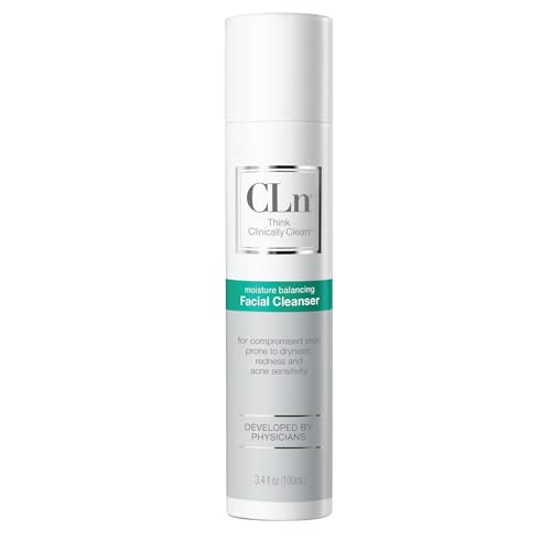 CLn¢ç Facial Cleanser - Hydrating Facial Cleanser with Glycerin, For Skin Prone to Dryness, Eczema, Redness, Irritation & Acne Sensitivity, Fragrance-Free & Paraben-Free, 3.4 fl. oz.