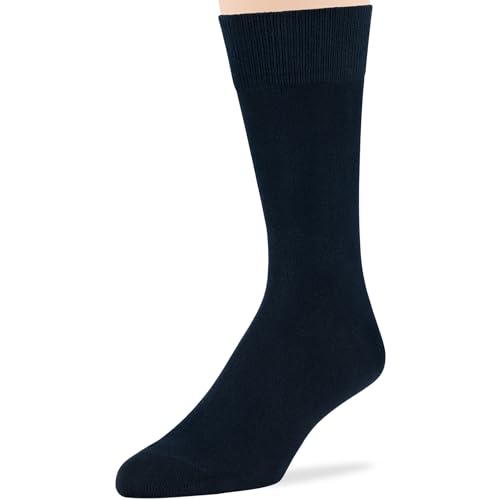 7BigStars Men Dress Socks 6 Pairs Crew Size 10-13 13-15 Soft Stay Up Fit Business Office Cotton Comfort