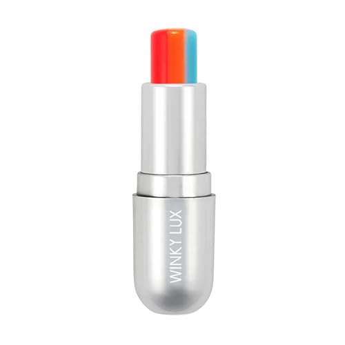 Winky Lux Rainbow Tri-Color Tinted Lip Balm ? Hydrating Lip Care with Jojoba Oil & Vitamin E, Sheer Pink Tint, Moisturizes and Softens Dry Lips