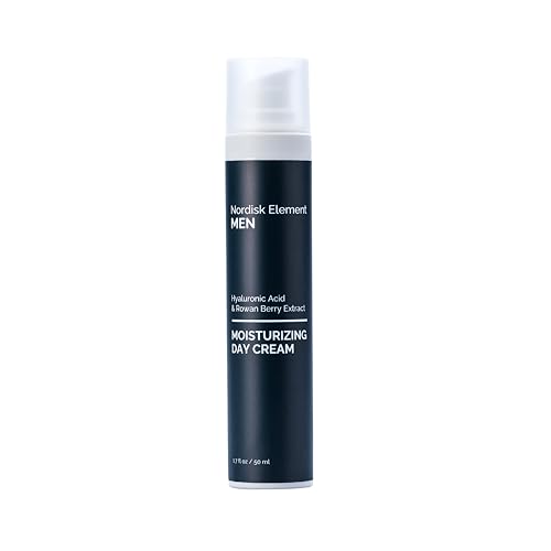 Nordisk Element Men¡¯s Moisturizing Day Cream | Deep Hydration Mens Face Moisturizer with Hyaluronic Acid & Rowan Berry | Lightweight Non-Greasy Face Cream for All Skin Types, Vegan & Clean, 1.7oz