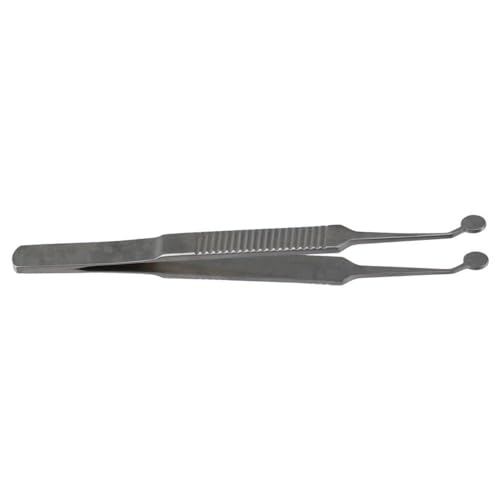 Massage Tweezers Stainless Steel Precision Round Tip Meibomian Gland Expressor Professional Silver Forceps for Eyelid Massage