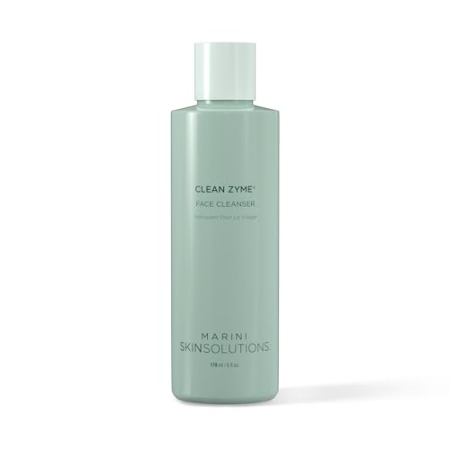 Marini SkinSolutions Clean Zyme - Exfoliating Face Cleanser with Proteolytic Enzymes (Papain from Green Unripened Papaya) - Cruelty Free - Made in the USA - 6 fl oz