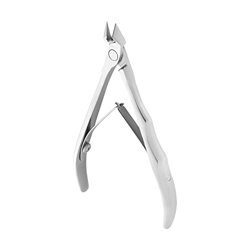 Staleks EXPERT 20 Cuticle Nippers 8 mm ? Inclined Blades with Protrusion ? Compact Straight Handles for Small Hands