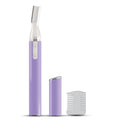 Bella Ciao Eyebrow and Bikini Trimmer for Women, Gentle Electric Facial Hair Removal Device, Battery Operated Precision Hair Trimmer with Dual-Sided Trimming Guide, Protective Cap