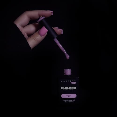 MakarttPro Builder Nail Gel in a Bottle Series: 12 Neutral Cover Colors, 17ml Nail Gel Set for Professional Nail Technicians, Soak-Off Builder Gel for Natural Overlays and Sculpted Manicures