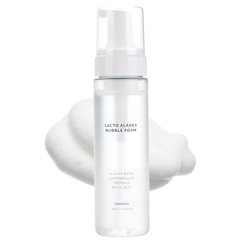 BENETUS Lacto Alaska Bubble Foam, Facial Cleanser, Face Wash, Moisture Balance, for Sensitive Skin Korean Skincare 200ml
