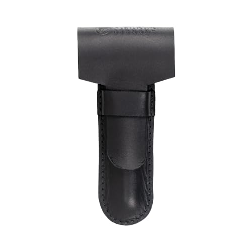Omega Shaving Brush in Black Badger with Resin Handle and Holder.