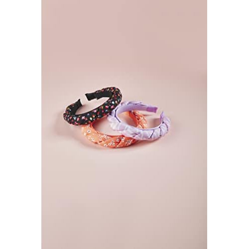 Mud Pie Braided Floral Headband, Black
