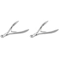Tweezerman Rockhard Stainless Steel Cuticle Nipper,1/2 Jaw,(Pack of 2)