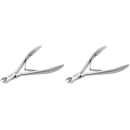 Tweezerman Rockhard Stainless Steel Cuticle Nipper,1/2 Jaw,(Pack of 2)
