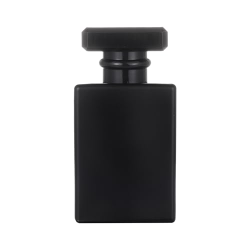 50ml/1.7oz Thick Square Flint Glass Refillable Perfume Bottle, Square Portable Cologne Atomizer Empty Bottle with Spray Applicator For Travel 6 Pack