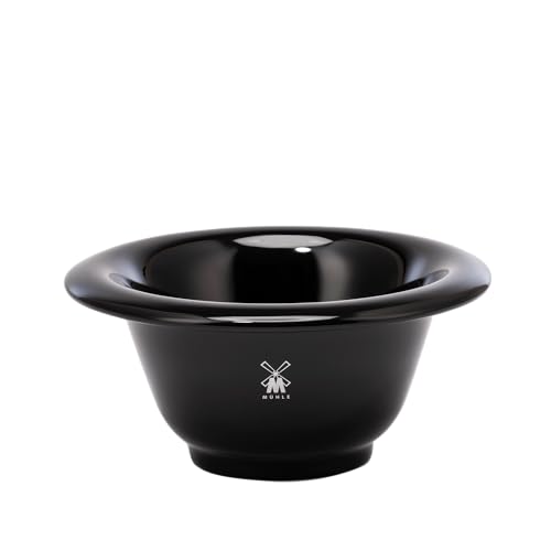 M?HLE Black Porcelain Shaving Dish Bowl for Classic Wet Shaving