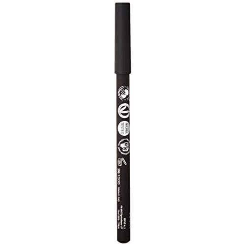 PuroBIO Certified ORGANIC High-pigmented and Long-Lasting Extra Black Eyeliner. Made with Coconut, Jojoba, Avocado, Baobab Oil, Vitamin E. ORGANIC.VEGAN. CRUELTY-FREE.NICKEL TESTED, MADE IN ITALY