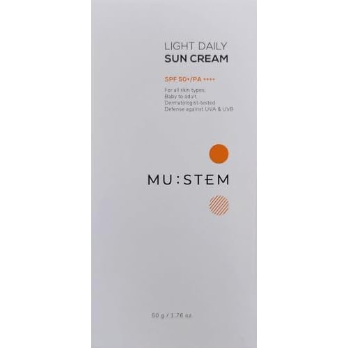 MU: STEM Sunscreen SPF 50 / PA ++++ Quick-Absorbing with Impressive Moisturizer Dermatologist-tested. Defense against UVA & UVB, 1.76 Oz