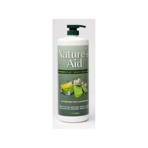Natures Aid Original Skin Gel with Aloe Vera Extract for Dry, Flaky & Itchy | Facial Acne, Brown Spots, Toner & Cleanser | Sunburn | Rashes | Bug Bites & Stings | Shaving, Waxing & Laser