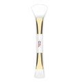 Dual Applicator Face Brush - Luxuriously Soft Brush, Fan-Shaped Silicone Head Designed for Microcurrent Gel Appliction - Elevate Your Skincare Routine.