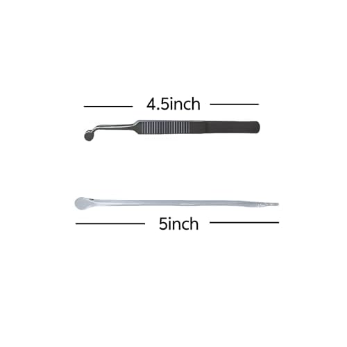 Titanium and Glass Eyelid Massage Tweezers Set, Sterile Meibomian Gland Expressor Dry Eye Relief Eyelid Gland Care sterile Cleaning Kit Eye Stye Treatment Chalazion Remover Meibomian Gland Forceps