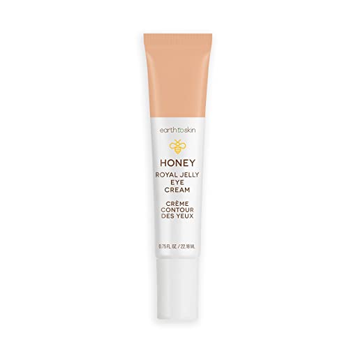 Earth To Skin Honey Royal Jelly Eye Cream - Calming Hydrating Under Eye Care With Glycerin - Eye Moisturizer Cream Brightening Comfort - Daily Use Eye cream Anti Aging Lightweight Formula 0.75 fl oz