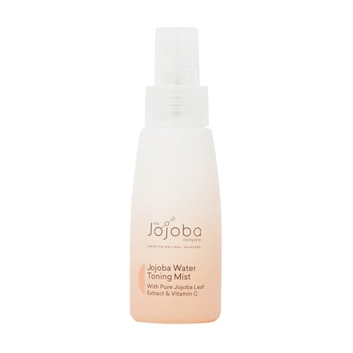 The Jojoba Company Water Toning Mist With Pure Jojoba Leaf Extract & Vitamin C - Hydrating, Toning & Firming - Antioxidant Protection - Reduces Pore Size - For Thirsty, Dehydrated & Dry Skin - 50ml