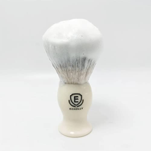 Premium Mens Shaving Brushes by Echolly-NO Shedding Bristle Shaving Brush for Men-Smooth Acrylic Handle Legacy Shave Brush-Rich and Fast Lather Shaving Cream Brush Dad Gifts for Fathers Day
