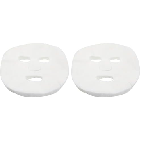 100 Pcs DIY White Color Natural Spa Skin Care Skin Fiber Paper Pre-cut Facial Paper Sheet Facial Mask (Pack of 2)