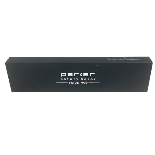 Parker SRB Straight Edge Barber Razor ? Stainless Steel Blade Arm & Resin Handle ? Uses Half Double Edge Razor Blades ? Includes 5 Pre-Cut Blades ? Professional Shaving Tool
