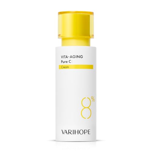 VARIHOPE Vita-Aging Pure C Cream ? Vitamin C Face Cream for Deep Hydration, Elasticity & Uneven Tone, Korean Skin Care with Pure Vitamin C for Smooth, Radiant, Healthy-Looking Skin | 1.35 fl oz