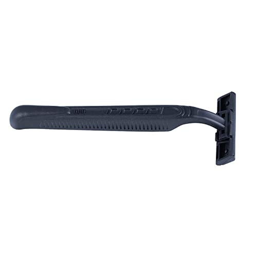 Jet Black Eco-Friendly Disposable Razors, 50 Pieces, Shaving Razors, Premium Quality Dual Blades, Compostable Wheat Straw Handle, Individual Sterilized Packaging