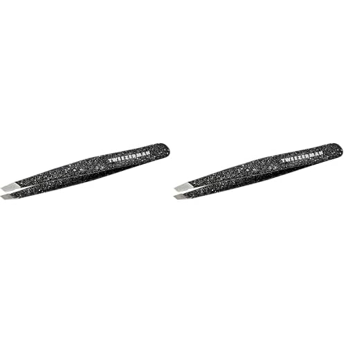 Tweezerman Special Edition 40th Anniversary Slant Tweezer - Eyebrow Tweezers for Women and Men,(Pack of 2)