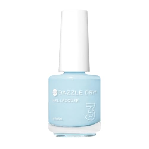 Dazzle Dry Nail Lacquer (Step 3) - Lotion, Please! - A light powder blue with gray undertones. Full coverage cream. (0.5 fl oz)